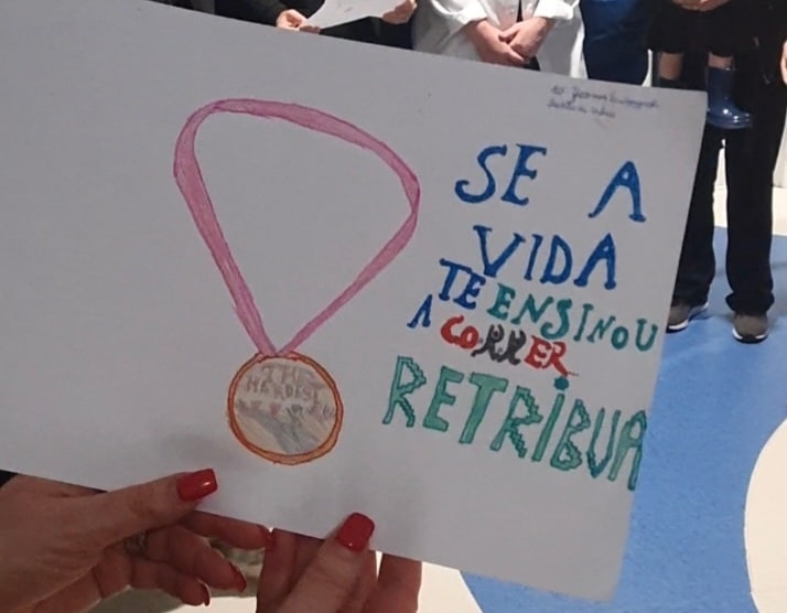 Desenho feito por um dos pacientes do Erastinho, entregue à Militec Brasil.